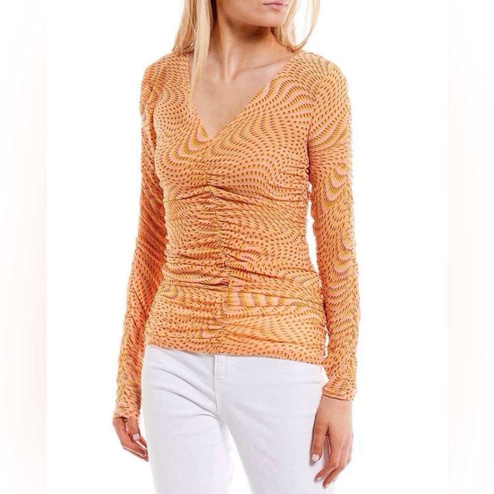 Circus NY by Sam Edelman Y2K Women’s Minty Knit V-Neck Long Sleeve Top Size S